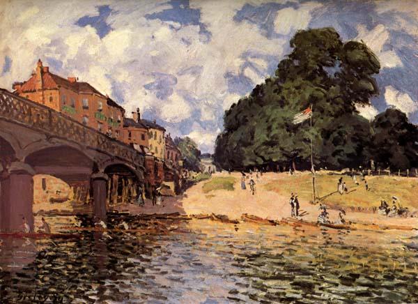 Alfred Sisley Bridge at Hampton Court Spain oil painting art